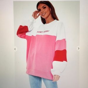 Miss Guided honey bunny embroidered sweatshirt